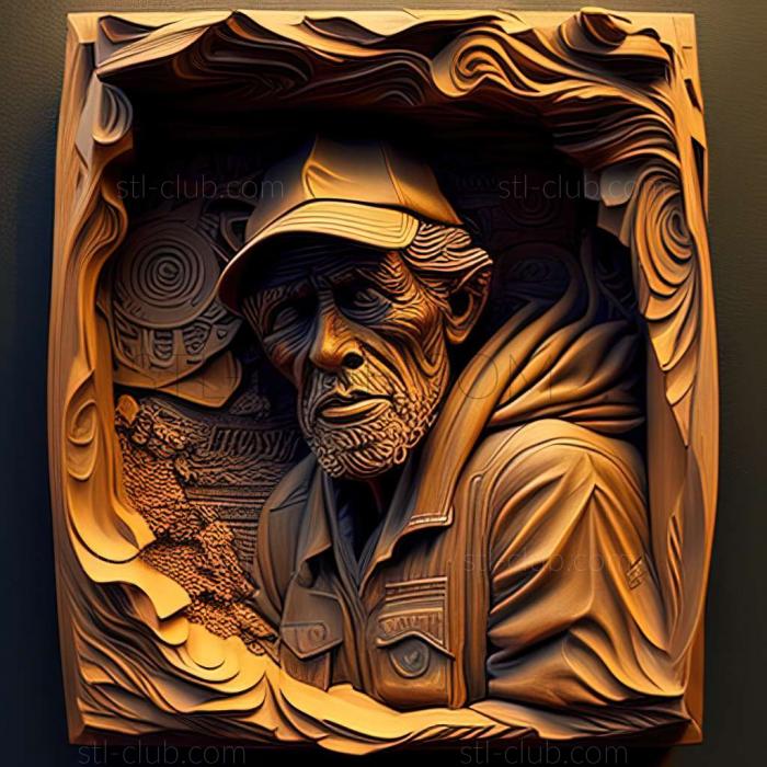 3D модель Американский художник Уильям Твайли. (STL)